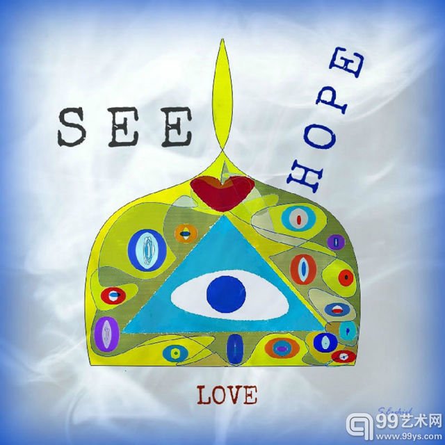 Sarah 的数字绘画作品，都是用眼睛画的