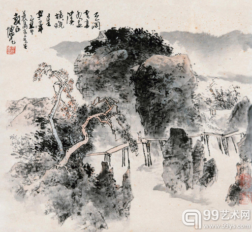 方增先  1985  山水
