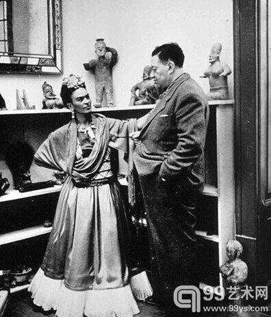 弗里达和她的丈夫、墨西哥画家迭戈·里维拉