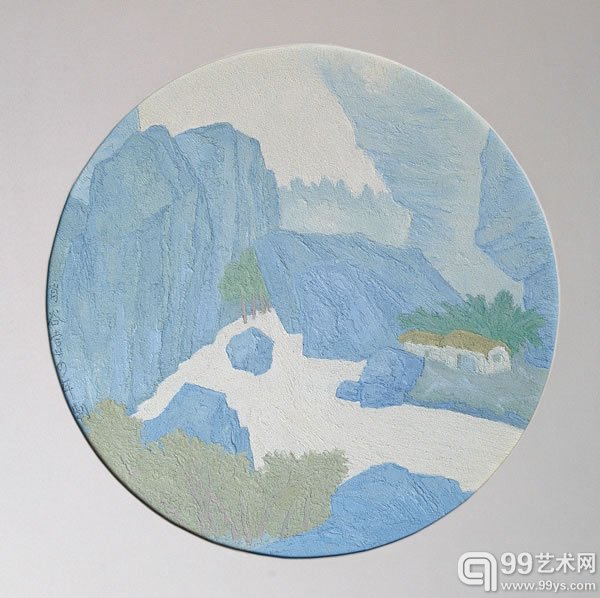 德佳-肖谷，《石涛随想》，60x60cm， 油画 2014