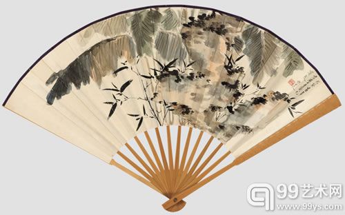 谢稚柳、梁天眷消夏图、楷书《东居杂诗》