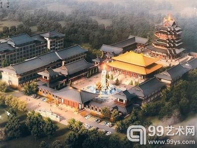 感恩寺庙建设效果图