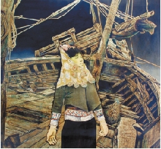 陈金华 远音 漆画 第八届全国美展最高奖
