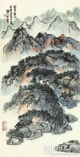 赖少其(1915－2000)云中黄山