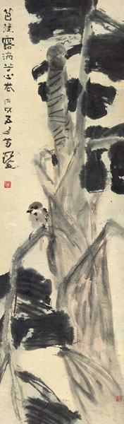 杨善深(1913-2004)芭蕉小鸟