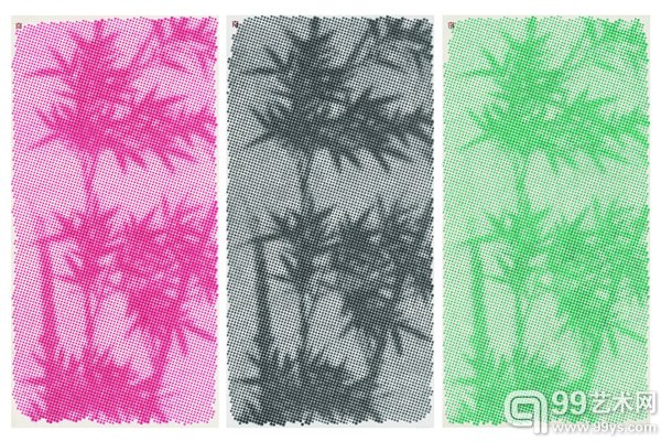 南溪－墨竹新韵ABC  宣纸水墨  140cmx70cmx3  2014