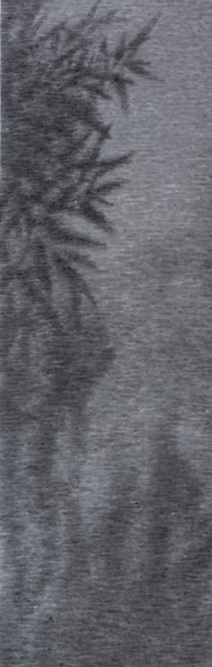 张诠 竹影-9 纸本水墨  250cmx80cm 2013