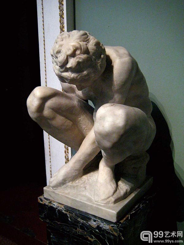​米开朗琪罗，《蹲缩的男孩》（Crouching Boy）​1530年-1534年​1785年从伦敦银行家、收藏家John Lyde-Brown手中购得​