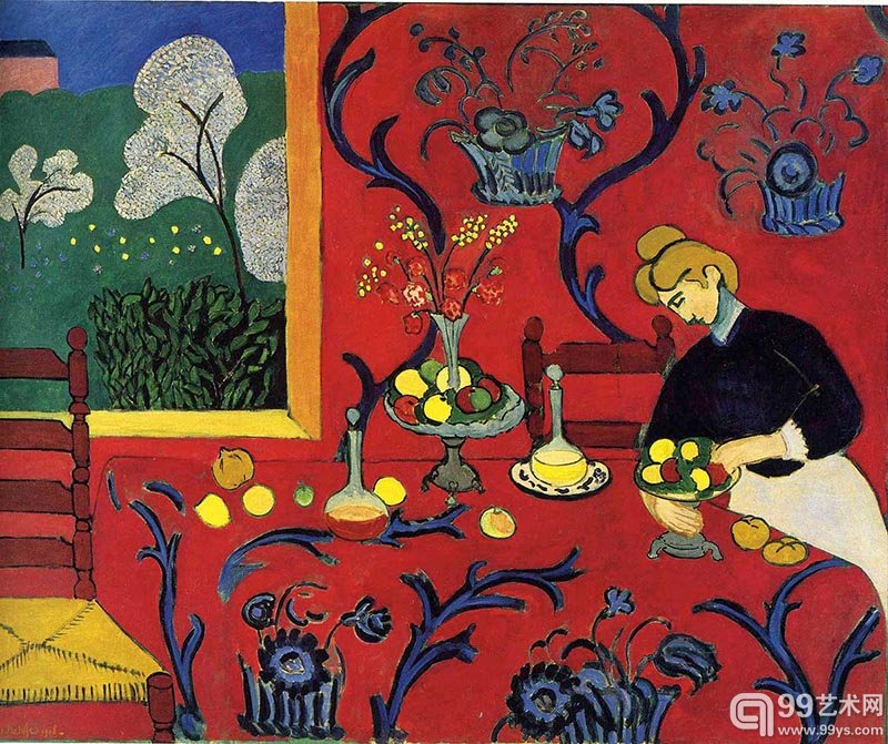 马蒂斯，《红色房间》（Red Room）​1908年​1948年从莫斯科现代西方艺术博物馆购得，原为Sergei Shchukin收藏​