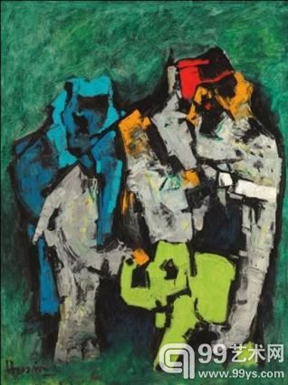 Maqbool Fida Husain，《无题（Elephants）》估价：100,000至150,000美元