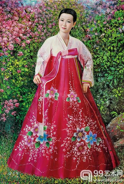 姜勋英 《夫人》 布面油画 119×80cm