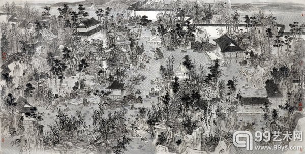 刘亚璋  《苏园依旧》   纸本   248cm×129cm   2013年
