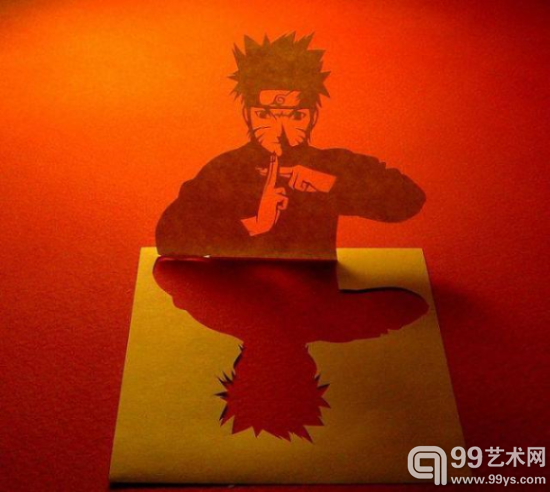 日剪纸艺术家用便利贴打造精彩动漫人物