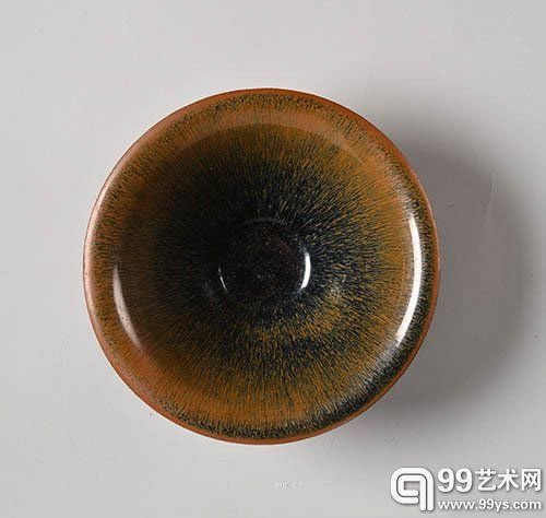 宋建窑兔毫盏高7.3cm直径17.5cm