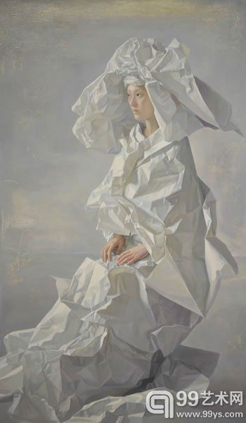 曾传兴《逝之二》2006年作油彩画布170×100cm. （66.9×39.3in.）