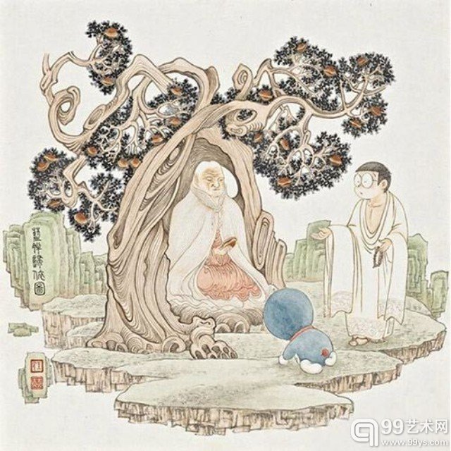 《蓝胖子归依图》