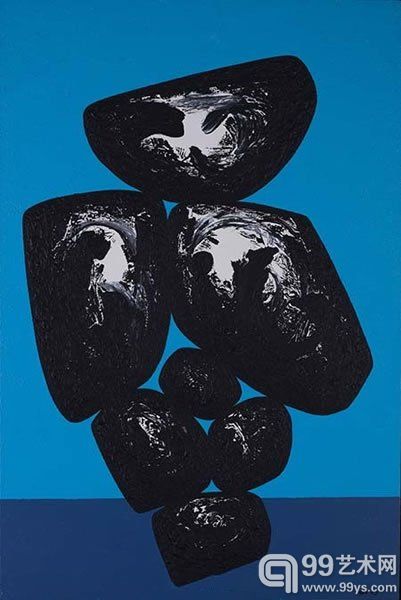 马德升《乐在其中》2005年作压克力画布195 x 130 cm.