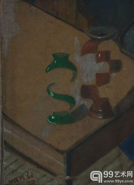 严力《婚礼》1979年作油彩画布68 x 49 cm.