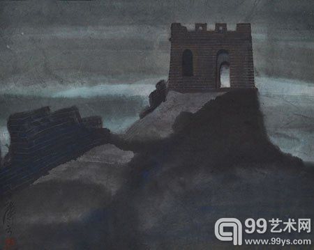 薄云《啊！长城》1979年作水墨纸本52 x 64 cm.