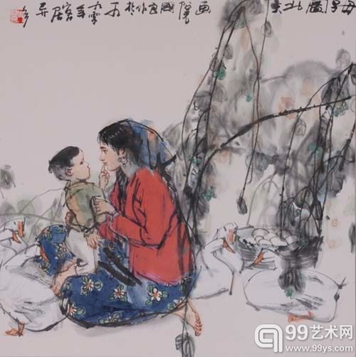 史国良（B.1956）《母子图》