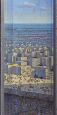 朱赛贝   《特拉帕尼》 木板油画   150cm x 75cm  2005年