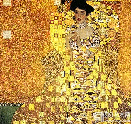 克里姆特 《阿黛尔·布洛赫·鲍尔肖像》，1907年
