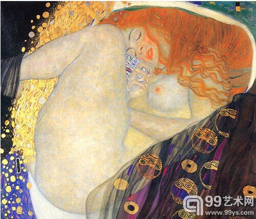 克里姆特《达娜厄》,1907-1908年