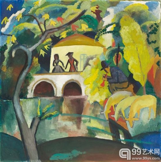 奥古斯特·麦克作品《洛可可》（1912）