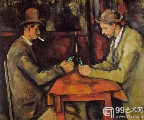 改自法国著名画家Paul Cézanne的名作“The Card Players”