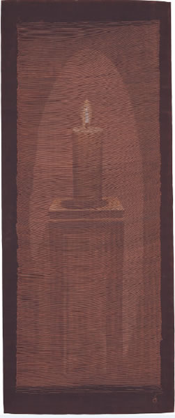 姜吉安《一线之间NO.1》绢本设色136×56cm2010