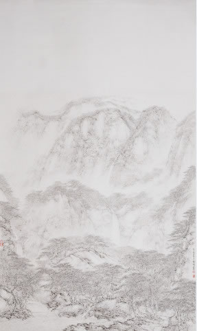 熊海黄山清泉图111×89.5cm纸本水墨2012