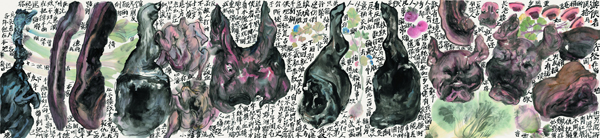 盛宴组画之十三 纸本设色 2012 230×53cm