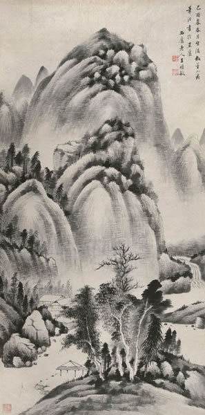 王时敏(款) 重峦耸翠纸本镜心131 × 65 cm
