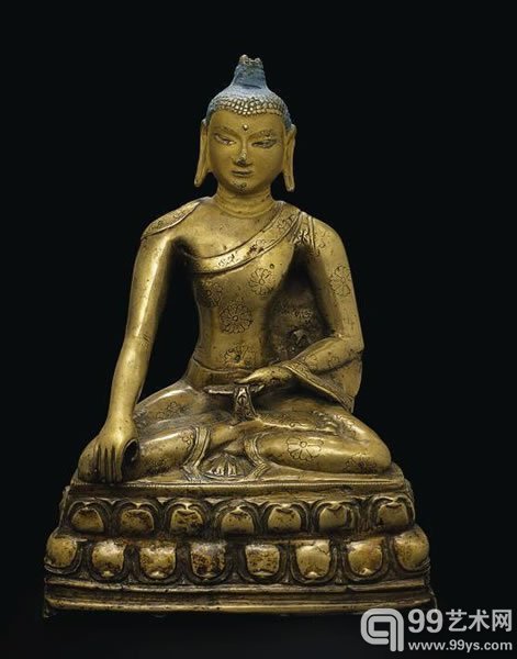 拍品编号 251约十四世纪西藏西部铜佛像高 10 7/8 寸 (27.6 公分 )美元25,000-35,000