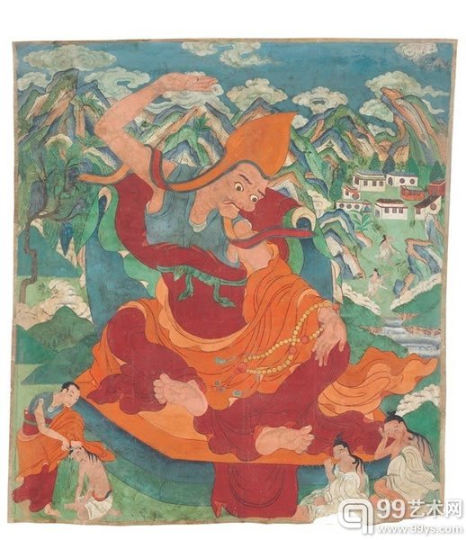 拍品编号 286约十八世纪西藏法称画像85 1/2 x 80 寸 (217.2 x203.2 公分 )美元60,000-80,000