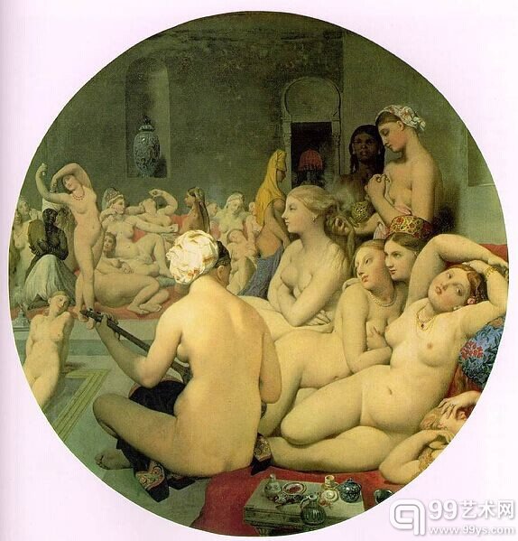 《土耳其浴女》（The Turkish Bath），1862年，收藏于卢浮宫