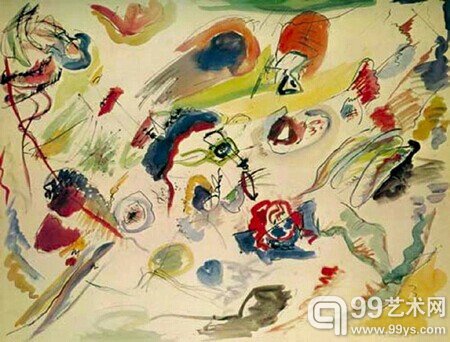 康定斯基《最初的抽象水彩画》