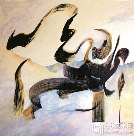 艾蜜莲娜《喜马拉雅》 油彩 100cmX 100cm
