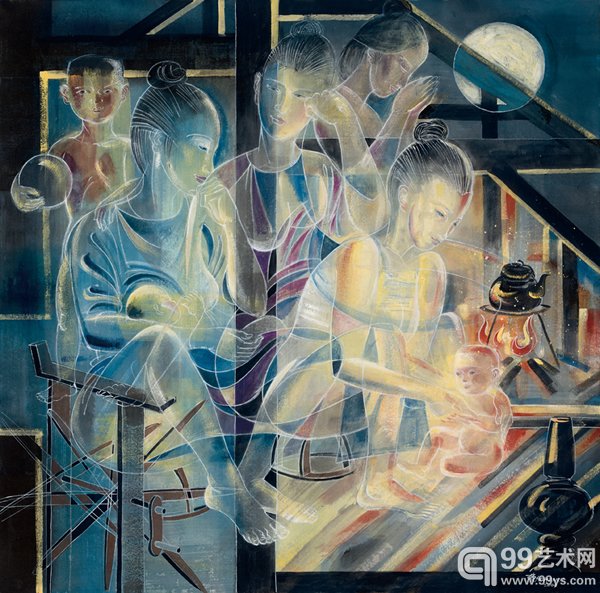 陈力-家园重彩画75cm×75cm2009