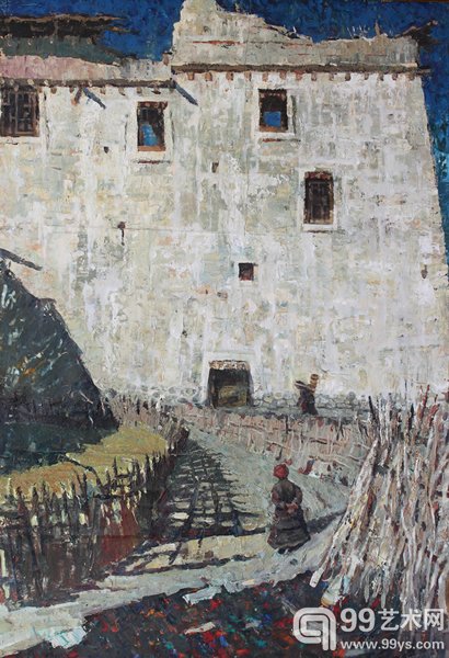 陈一云- 德钦喇嘛寺布面油画50cm×80cm1980