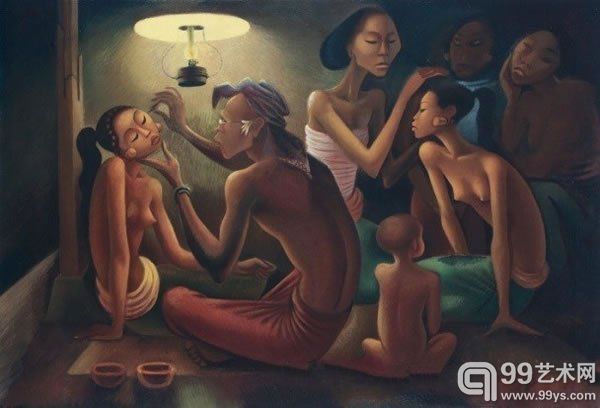 米高·柯瓦卢毕亚斯（Miguel Covarrubias；1904–1957）《峇里典礼筹备》