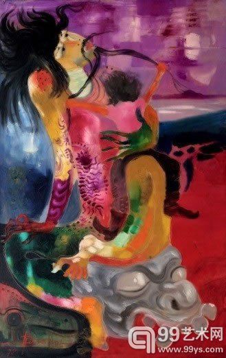 亨德拉·古德温（Hendra Gunawan；1918–1983）《孩子与我》