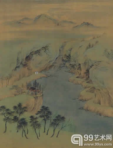 薄霄观瀑 王瑛