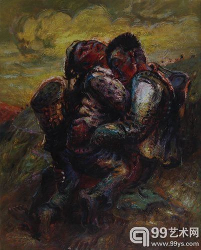 罗中立《拥抱》油彩画布100×80cm2003年