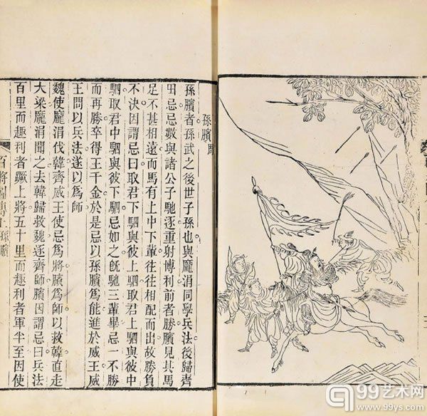丁日昌辑百将图传上下卷清刻本6册纸本14 × 19 cm