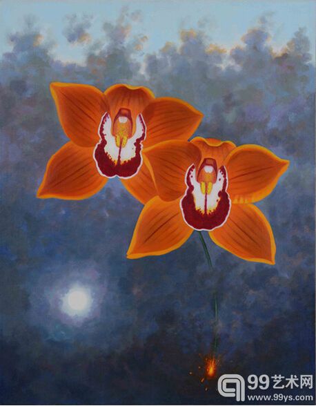 5.《橙色兰花》（Fiery Orange Cymbidium）, 2014