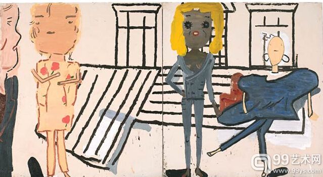 萝丝•怀利（Rose Wylie）与《PV Windows and Floorboards》