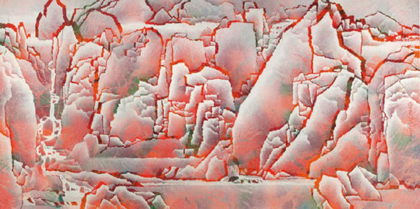 仇德树《裂变—山水（晨辉）》宣纸 丙烯 画布2010年作197 x 397 公分 (77 9/16 x 155 7/8 英寸)人民币1,000,000-2,000,000美元160,000-330,000