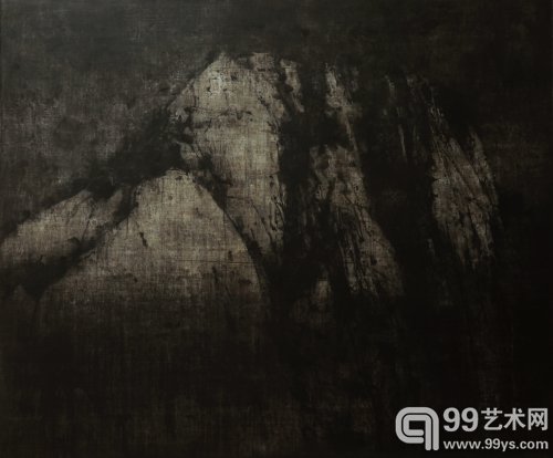 曹吉冈 华山  亚麻布坦培拉  200×240cm  2014