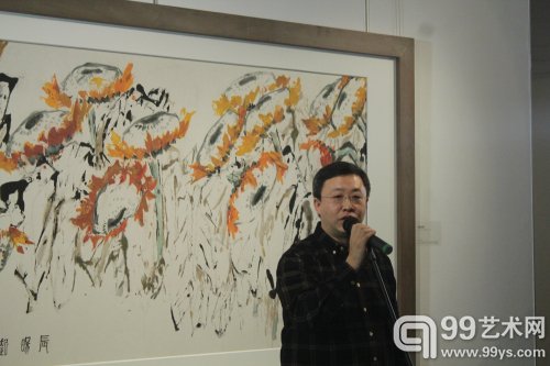 “九十正当春”——刘伯骏指墨艺术展开幕现场：策展人黄熹先生发言